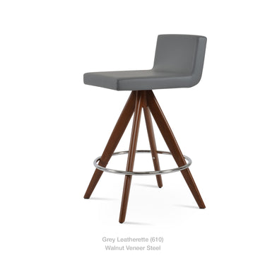 Dallas Pyramid MW Swivel Stools Leather by SohoConcept - New