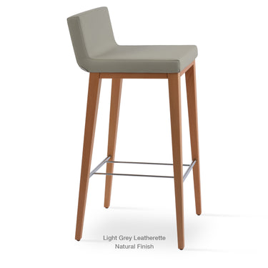 Dallas Wood Stools Leather by SohoConcept - New
