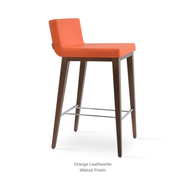 Dallas Wood Stools Leather by SohoConcept - New