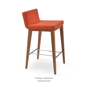 Dallas Wood Stools Leather by SohoConcept - New