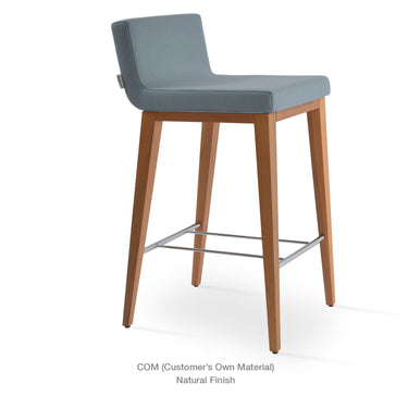 Dallas Wood Stools Leather by SohoConcept - New