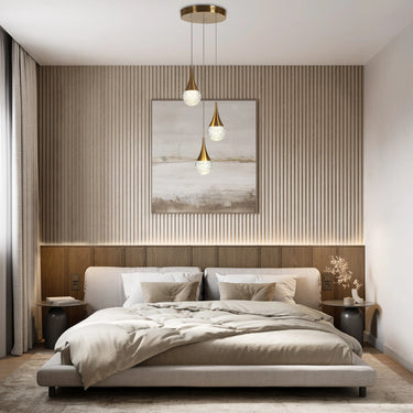 Dandelion 3-Light 10" Glam Brass Cluster LED Chandelier