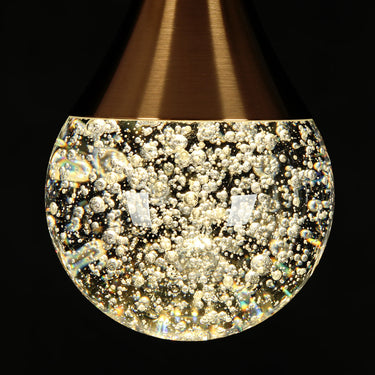 Dandelion 1-Light 3.9" Glam Glass-Brass Teardrop LED Pendant Light