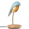 Daqiconcept Bird LED Dimmable Desk Lamp - Aqua Blue BR01QB emitting warm light for reading