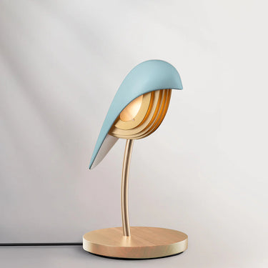 Daqiconcept Bird LED Dimmable Desk Lamp - Aqua Blue with adjustable brightness levels