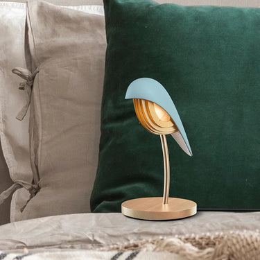 Stylish porcelain Daqiconcept Bird LED Dimmable Desk Lamp - Aqua Blue in aqua blue