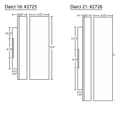 Modern hallway wall lighting with Besa Darci sconce line drawing