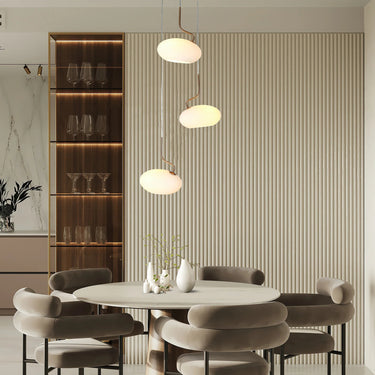 Deglupta 3-Light Dimmable Chandelier, Brass Finish | Dining Pendant Light