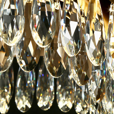 Delphiniumt - Single-Light LED Drum Chandelier in Brass - 31.5" Wide