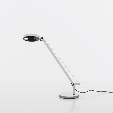 Contemporary Italian desk lamp, Demetra Micro, sleek LED lighting for workspaces and offices in White
