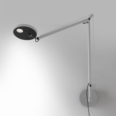 Artemide White Demetra LED wall sconce with motion sensor, perfect for office, bedroom, or hotel room lighting