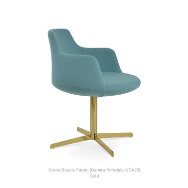 Dervish 4 Star Swivel Chair Fabric by SohoConcept - New
