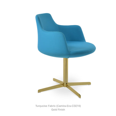 Dervish 4 Star Swivel Chair Fabric by SohoConcept - New