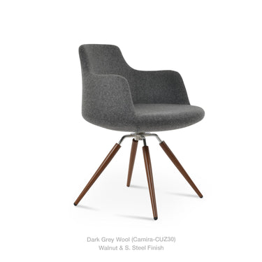 Dervish Carrot Swivel Chair Leather by SohoConcept - New