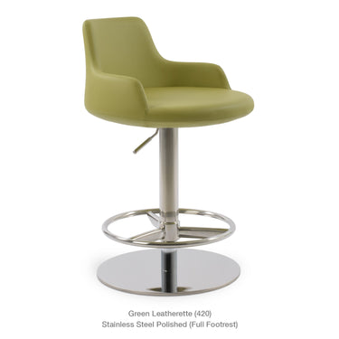 Dervish Piston Full Footrest Stools Leather by SohoConcept - New