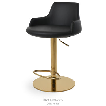 Dervish Piston Half Footrest Stools Leather by SohoConcept - New