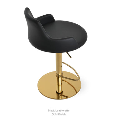 Dervish Piston Half Footrest Stools Leather by SohoConcept - New