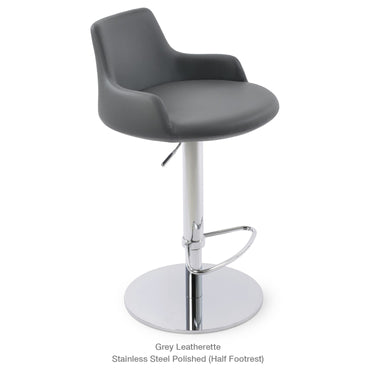 Dervish Piston Half Footrest Stools Leather by SohoConcept - New