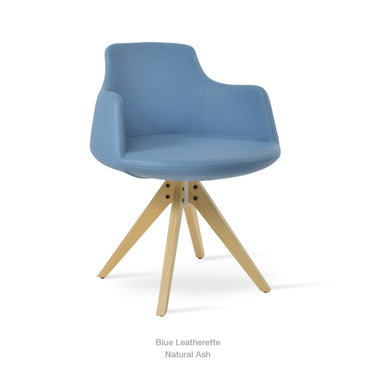 Dervish Pyramid Swivel Chair Leather by SohoConcept - New