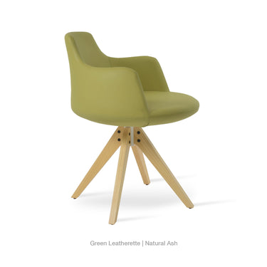Dervish Pyramid Swivel Chair Leather by SohoConcept - New