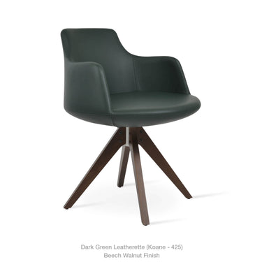 Dervish Pyramid Swivel Chair Leather by SohoConcept - New