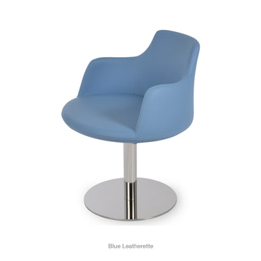Dervish Round Swivel Chair Leather by SohoConcept - New
