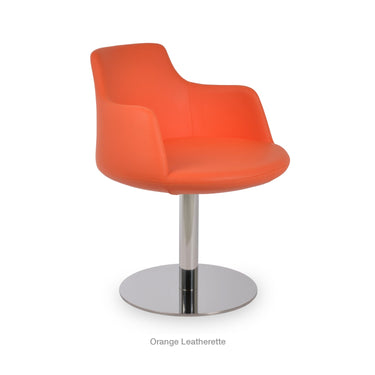 Dervish Round Swivel Chair Leather by SohoConcept - New