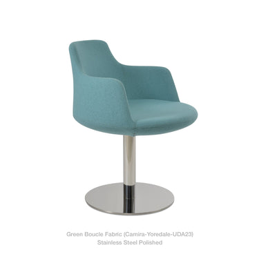 Dervish Round Swivel Chair Fabric by SohoConcept - New