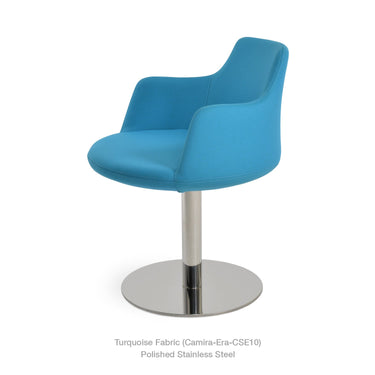 Dervish Round Swivel Chair Fabric by SohoConcept - New