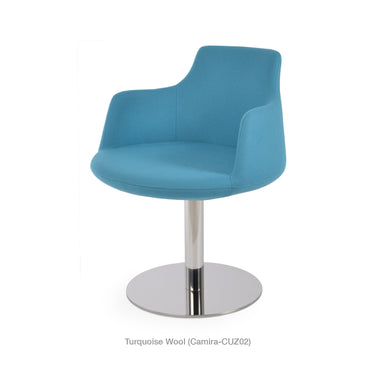 Dervish Round Swivel Chair Fabric by SohoConcept - New