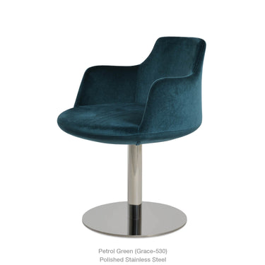 Dervish Round Swivel Chair Fabric by SohoConcept - New