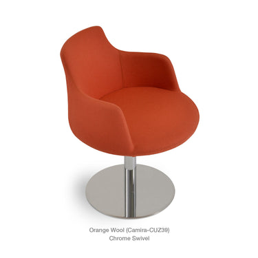 Dervish Round Swivel Chair Fabric by SohoConcept - New
