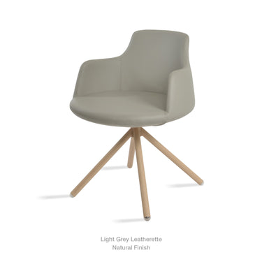 Dervish Stick Swivel Chair Leather by SohoConcept - New