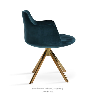 Dervish Sword Swivel Chair Fabric by SohoConcept - New