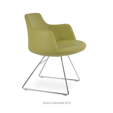 Dervish Wire Swivel Chair Leather by SohoConcept - New
