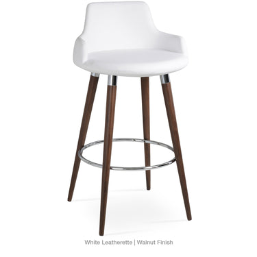 Dervish Wood Stools Leather by SohoConcept - New