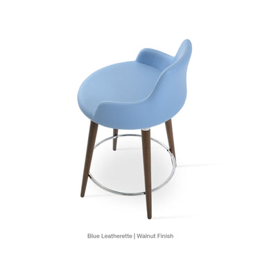 Dervish Wood Stools Leather by SohoConcept - New