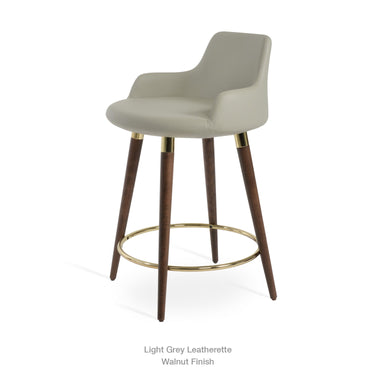 Dervish Wood Stools Leather by SohoConcept - New
