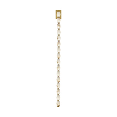 Collier 53 Slim Alabaster LED Wall Fixture | Luxury Lighting | Brass Accents