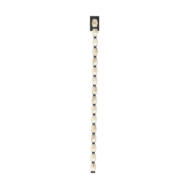 Designer Alabaster Wall Sconce | Collier 53 LED Vertical Lighting | Bronze