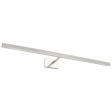 Polished Nickel Dessau 36-inch contemporary LED art light with high CRI 90 for galleries.