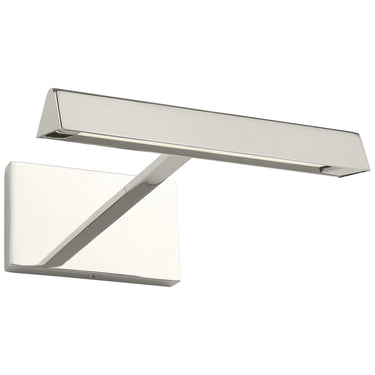 Dessau 8 inch LED picture light, polished nickel finish, wall mounted