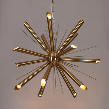 Modern LED Brass Chandelier for Dining Room