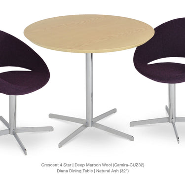 Diana Wood Top Dining Table by SohoConcept - New