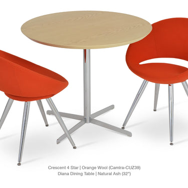 Diana Wood Top Dining Table by SohoConcept - New