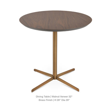 Diana Wood Top Dining Table by SohoConcept - New