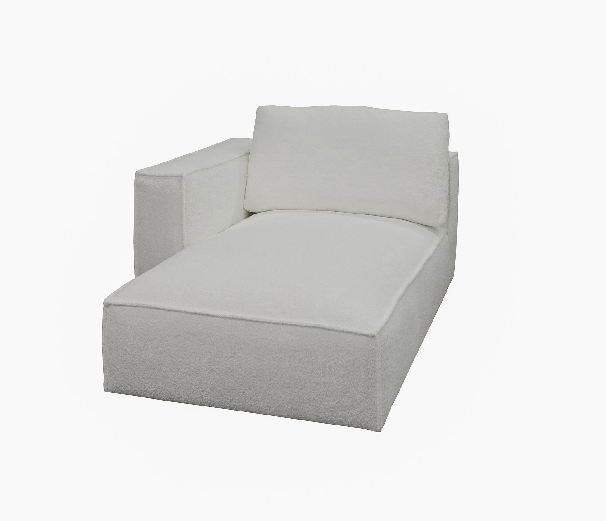 Divani Casa Lulu Modern White Fabric Modular Sectional Sofa 4