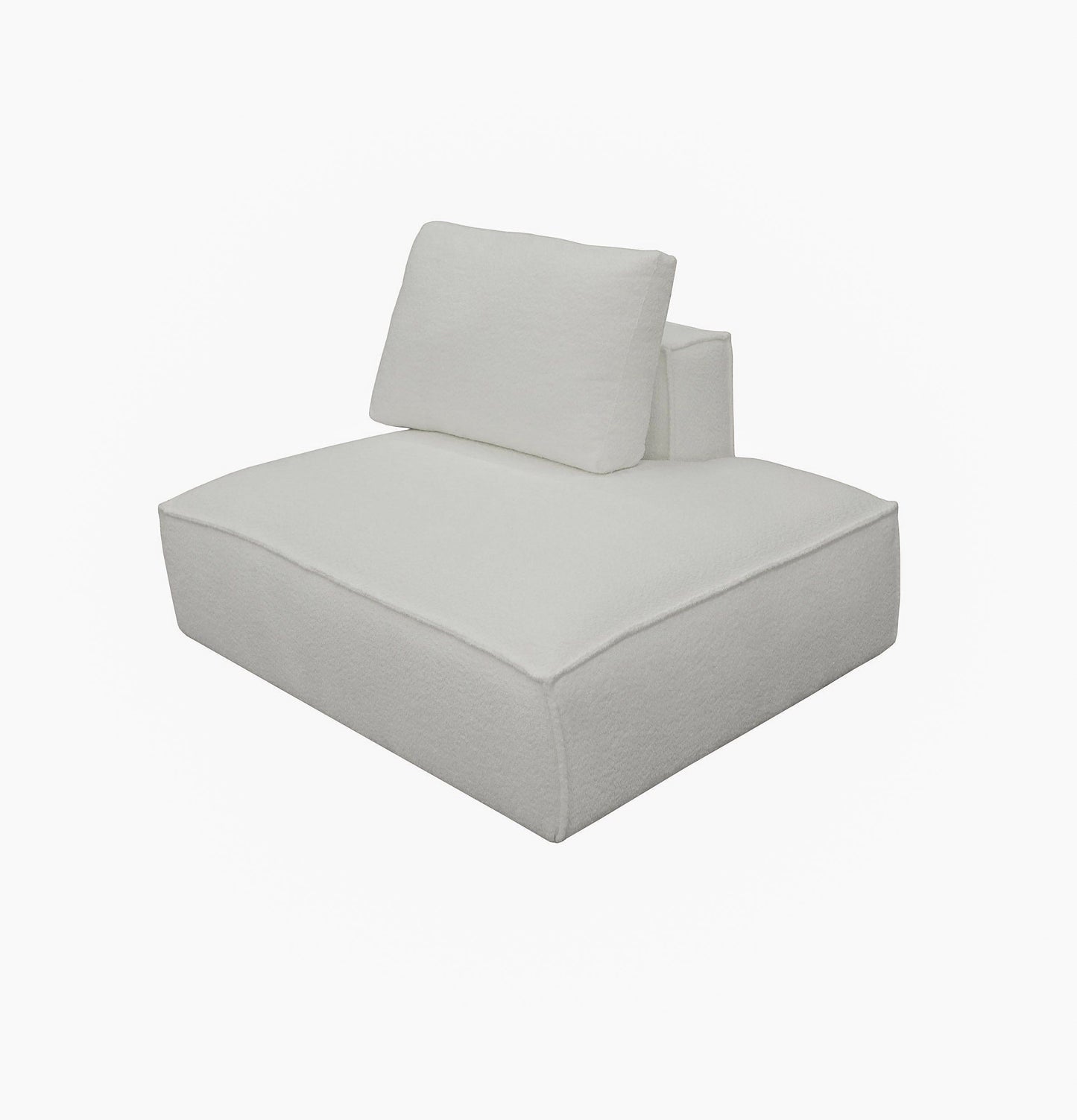 Divani Casa Lulu Modern White Fabric Modular Sectional Sofa 7