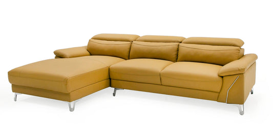 Divani Casa Sura Modern Camel Leather  Sectional Sofa 1