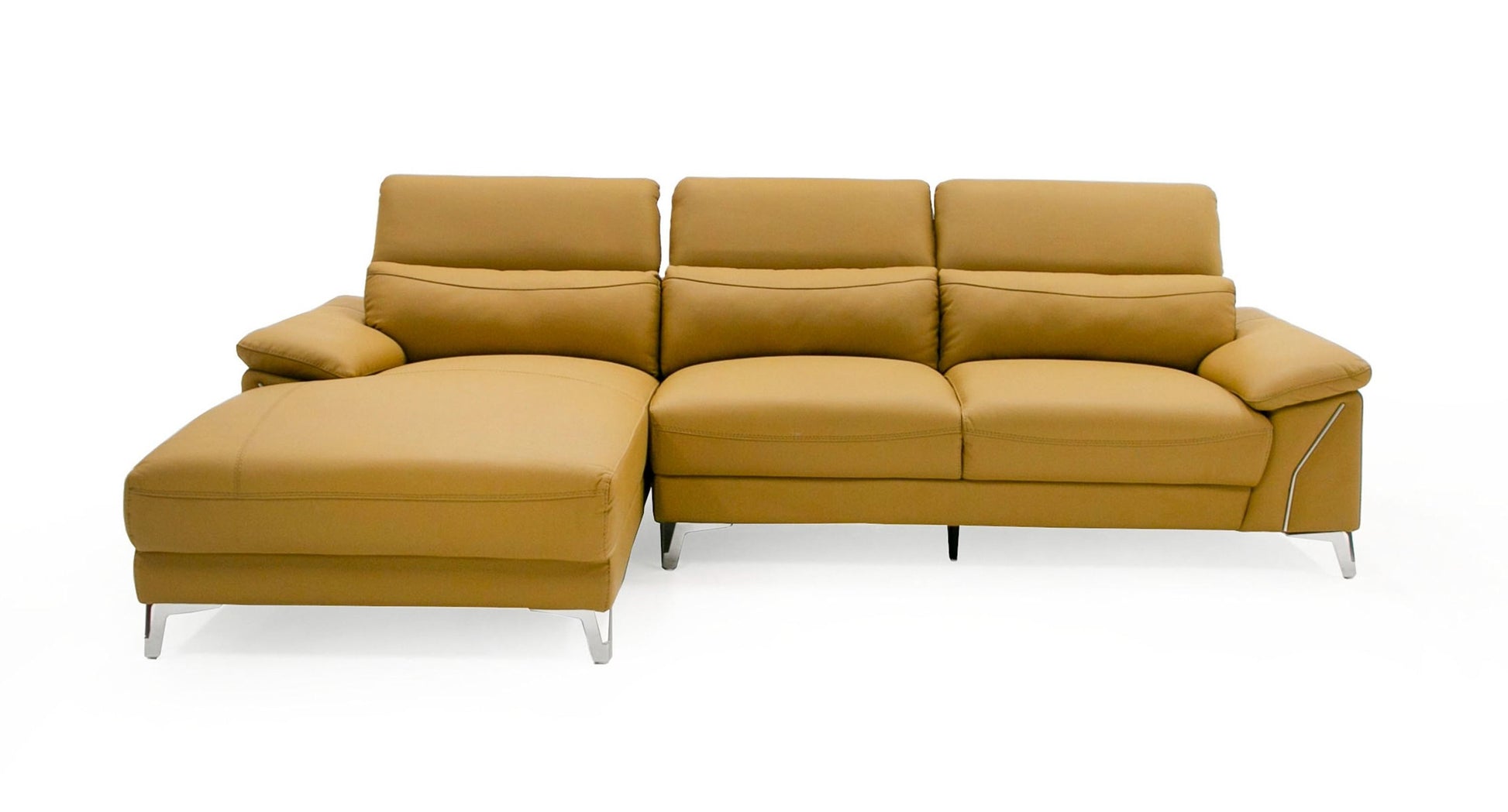 Divani Casa Sura Modern Camel Leather  Sectional Sofa 2